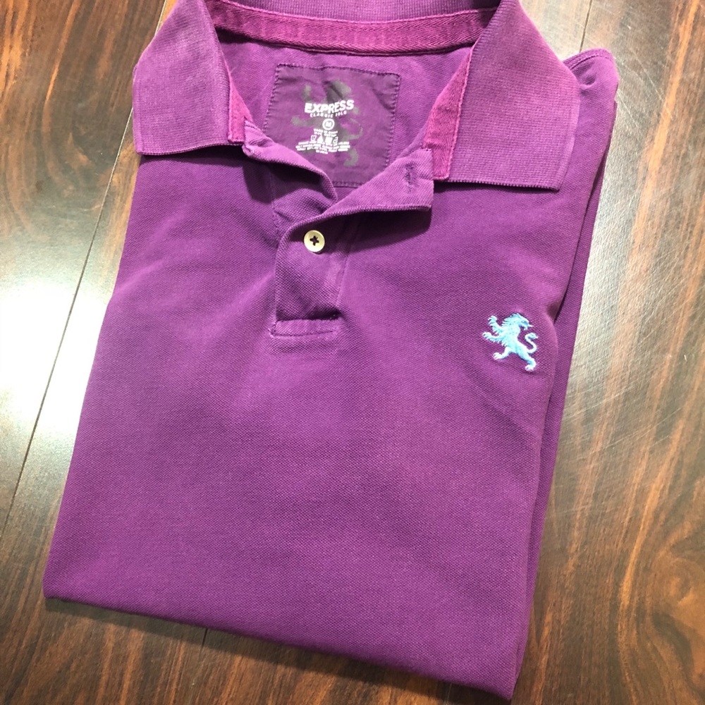 Express Men’s Purple Classic Polo Medium
